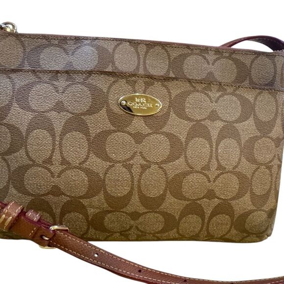 COACH PEYTON SIGNATURE BRINN EAST/WEST SWINGPACK - Picture 1 of 9